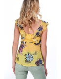 Yellow floral blouse for everyday use MP28633 - Online store - Boutique